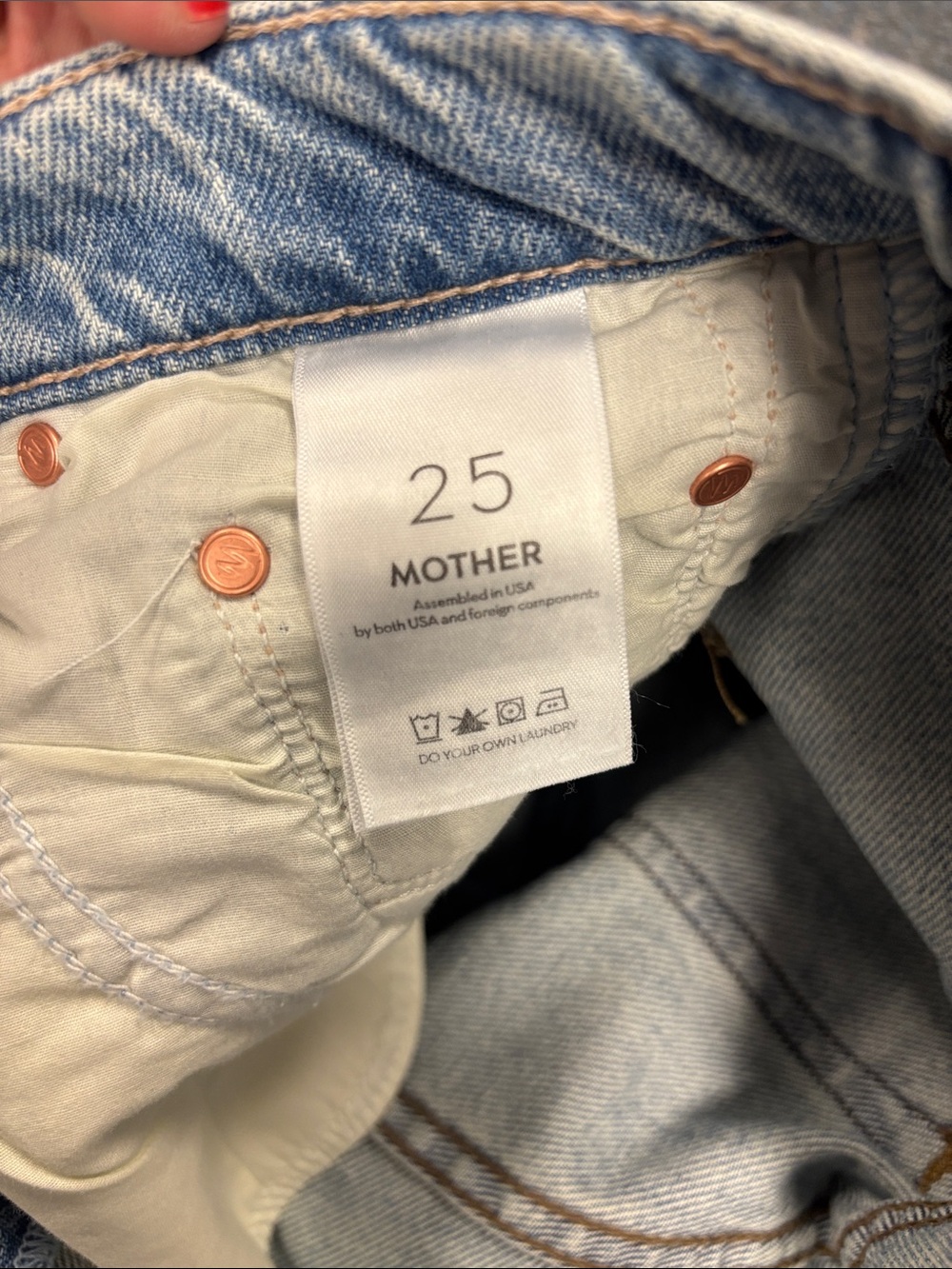 MOTHER Light Blue Half-Pipe Ankle Relaxed Jeans W/O Tag - Picture 8 of 10
